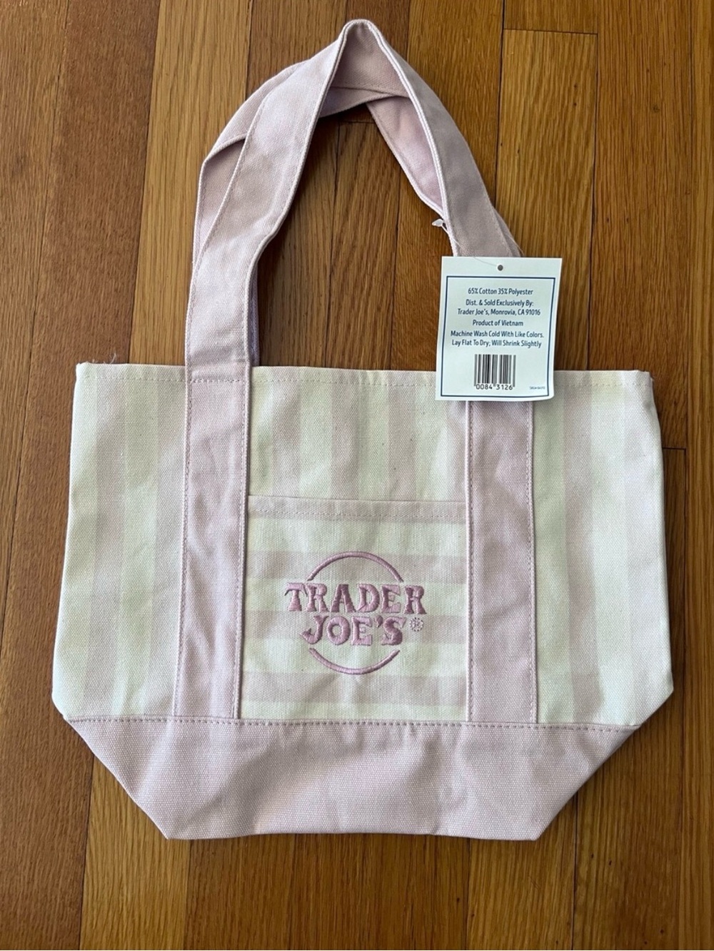 Trader Joe’s Pastel Striped Mini Canvas Tote Bags (set of 4) - Picture 7 of 12